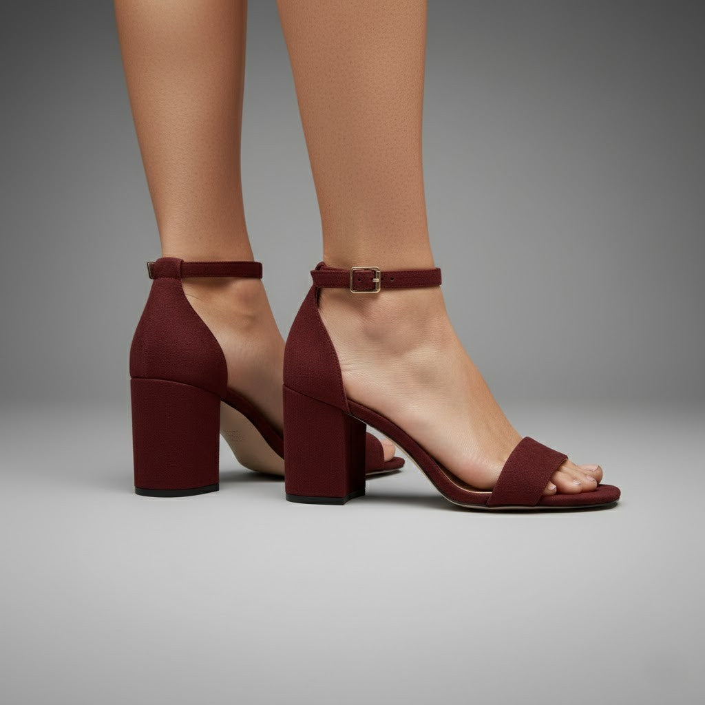 Aloura | Elegant Comfortable Block Strap Heels